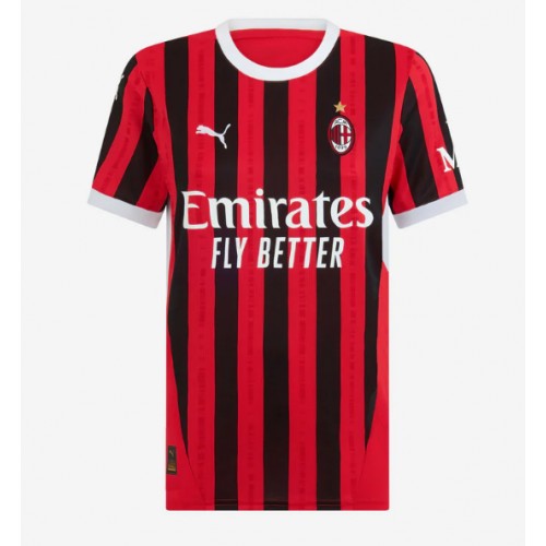 Echipament fotbal AC Milan Strahinja Pavlovic #31 Tricou Acasa 2024-25 pentru femei maneca scurta Echipament fotbal AC Milan Strahinja Pavlovic #31 Tricou Acasa 2024-25 pentru femei maneca scurta